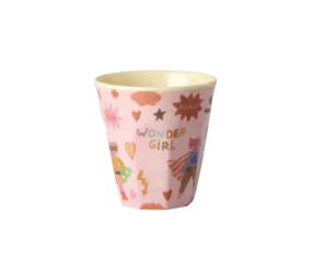 Rice Melamine Beker - Small - Roze - Hero Print