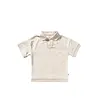 Your Wishes Casual Polo Stamped Palms White Swan