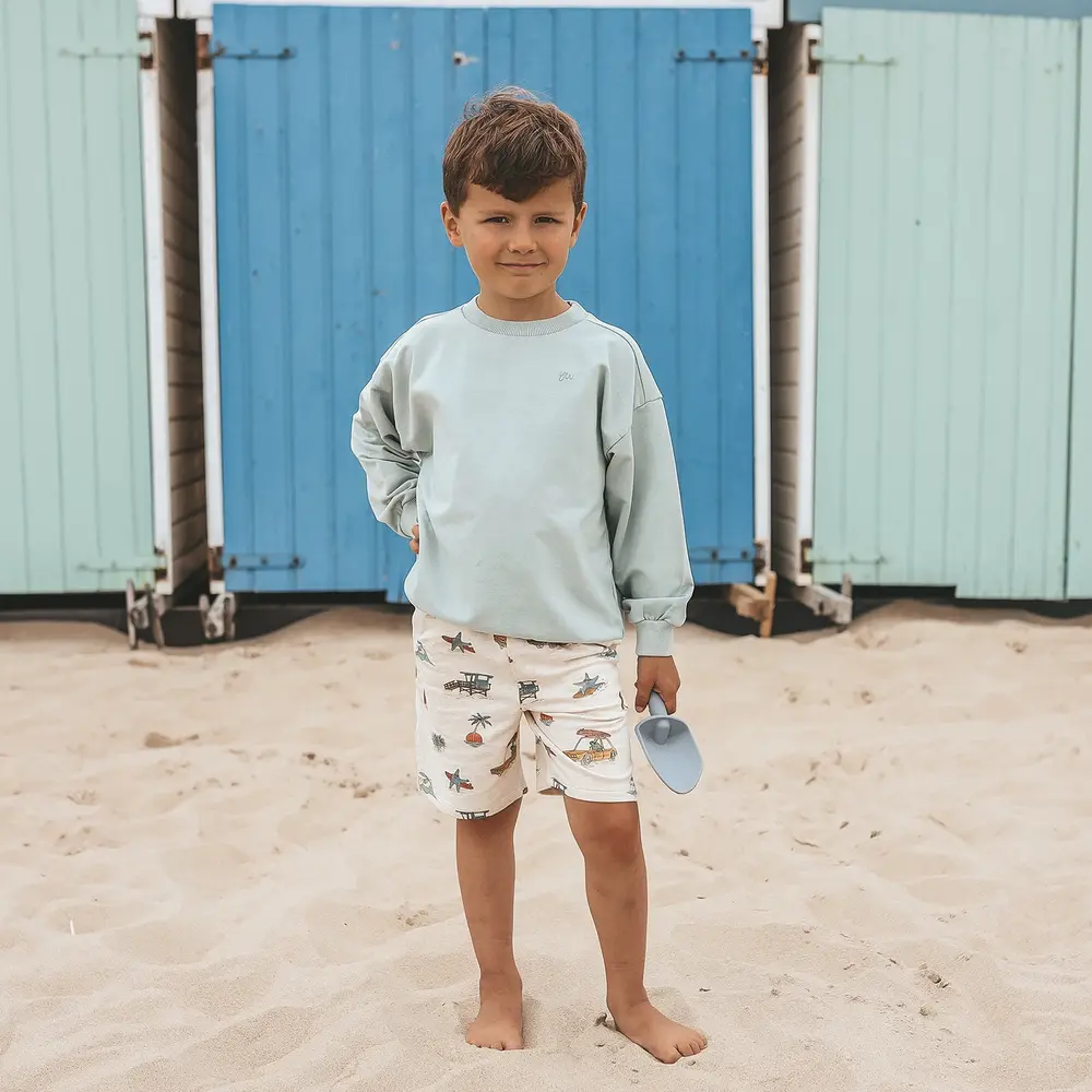 Your Wishes Sweater Wide Garment Dye Ocean