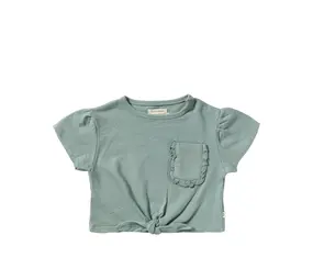 Your Wishes Shirt Front Tie Textured Jersey Ocean