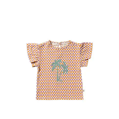 Your Wishes Shirt Ruffle Mini Check Multicolor