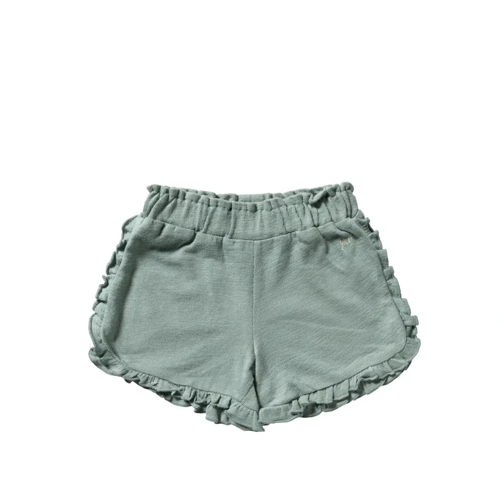 Your Wishes Shorts Ruffle Textured Jersey Ocean