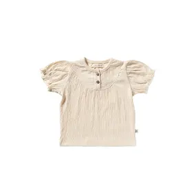 Your Wishes Top Puff Sleeve Wavy White Swan Your Wishes Top Puff Sleeve Wavy White Swan