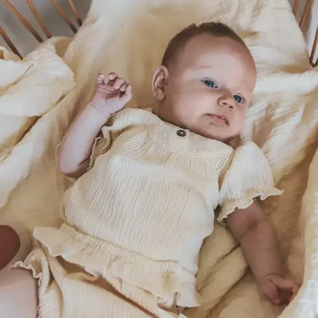 Your Wishes Top Puff Sleeve Wavy White Swan Your Wishes Top Puff Sleeve Wavy White Swan