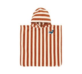 Little Dutch Strand Poncho Ocean World Brown Stripe