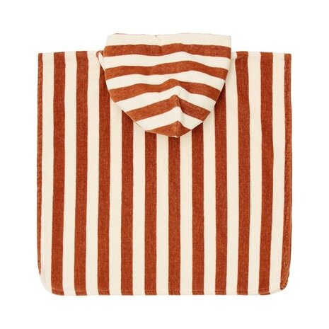 Little Dutch Strand Poncho Ocean World Brown Stripe