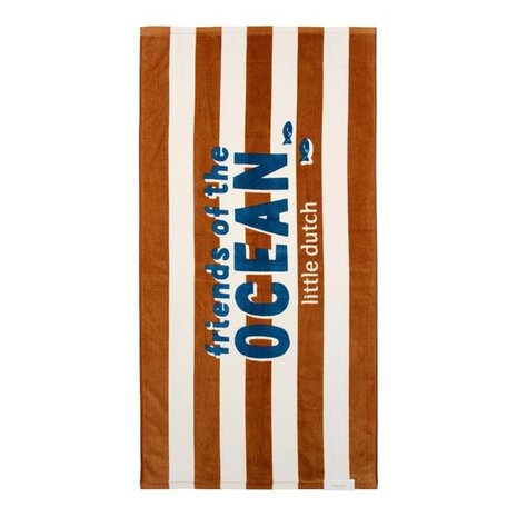 Little Dutch Strand Handdoek Ocean World Brown Stripe