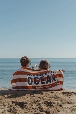 Little Dutch Strand Handdoek Ocean World Brown Stripe
