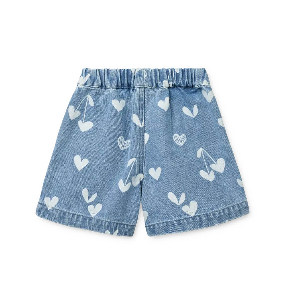 Liewood Short Borrisa Denim Sweethearts Light Blue Denim