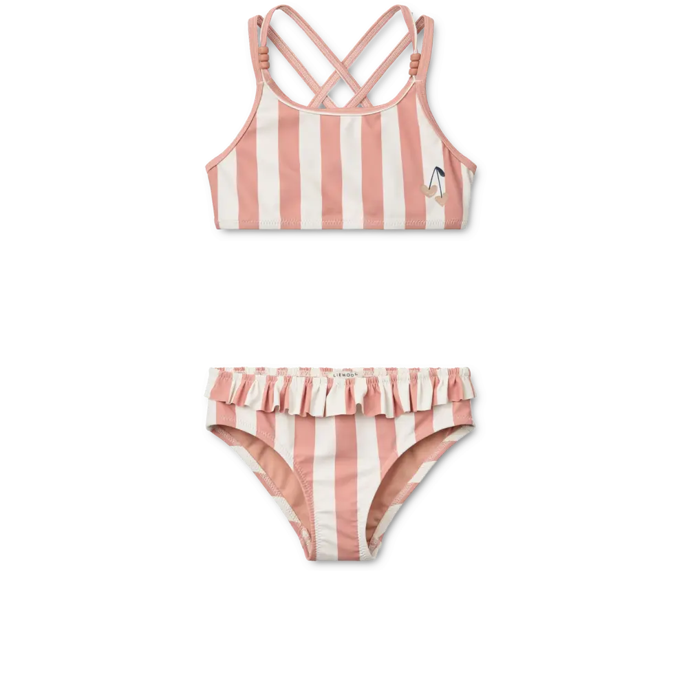 Liewood Bikini Belle Stripe Coral Blush Creme de la Creme