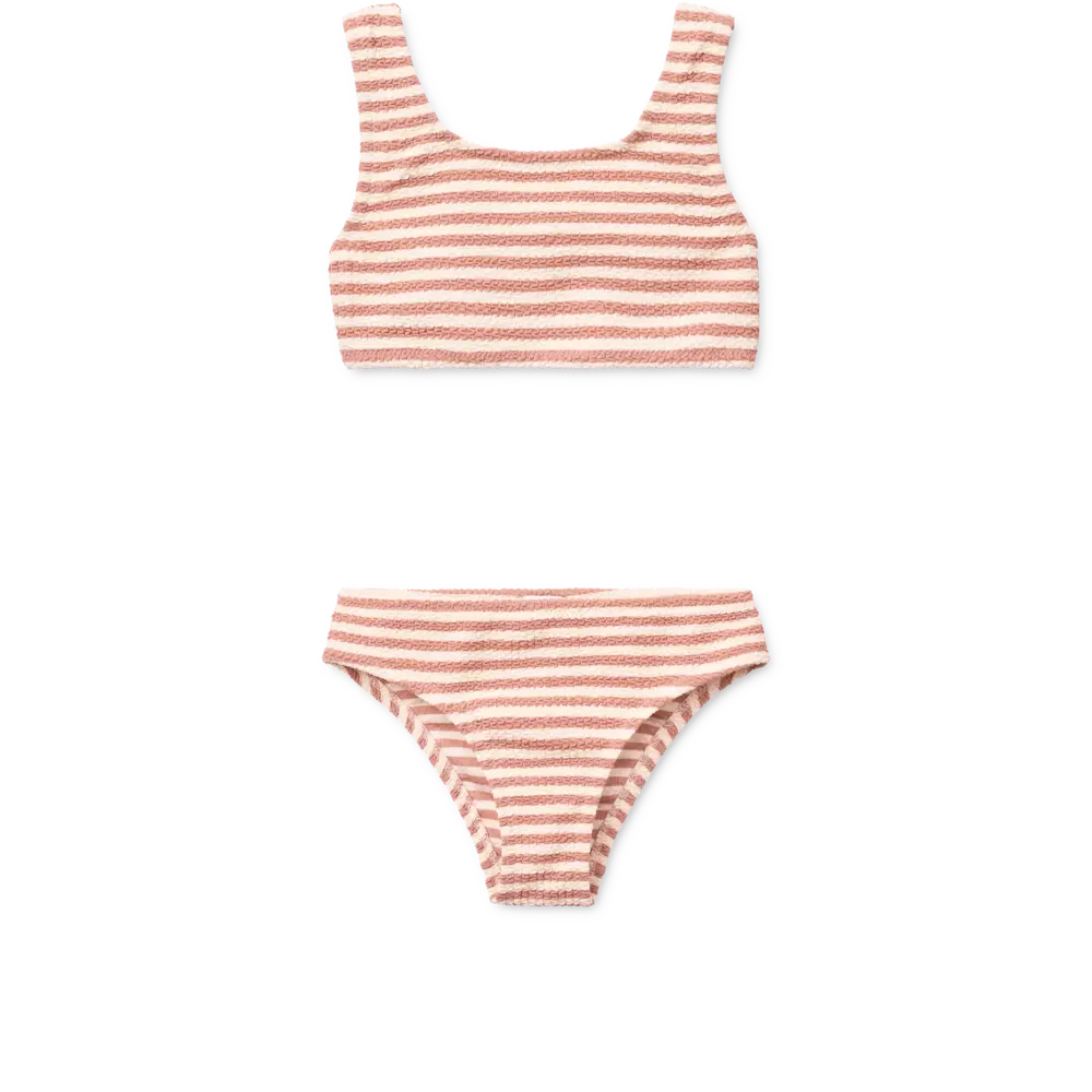 Liewood Bikini Bello Stripe Coral Blush Creme de la Creme