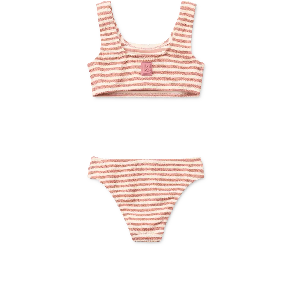 Liewood Bikini Bello Stripe Coral Blush Creme de la Creme