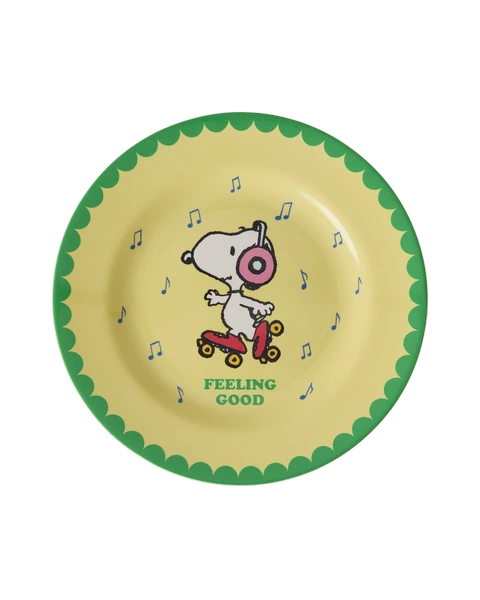 Melamine Kinderbordje Yellow Snoopy Print afbeelding