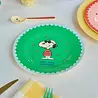 Rice Melamine Kinderbordje Green Snoopy Print