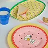 Rice Melamine Bord - Pink Snoopy