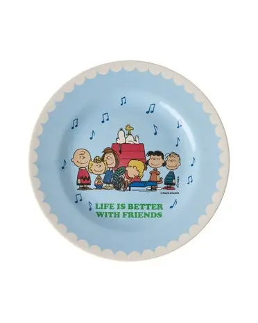 Rice Melamine Kinderbordje Soft Blue Snoopy Print