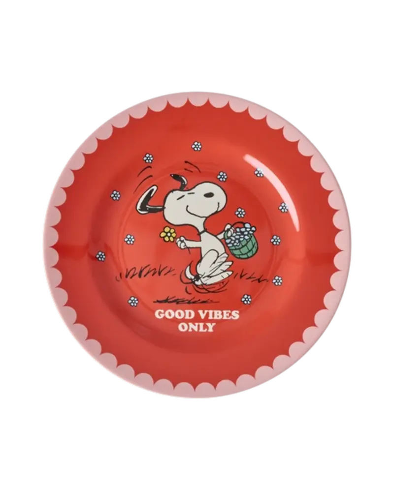 Rice Melamine Kinderbordje Red Snoopy Print