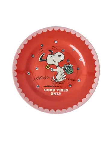 Rice Melamine Kinderbordje Red Snoopy Print