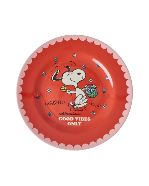 Melamine Kinderbordje Red Snoopy Print afbeelding