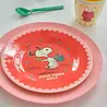 Rice Melamine Kinderbordje Red Snoopy Print