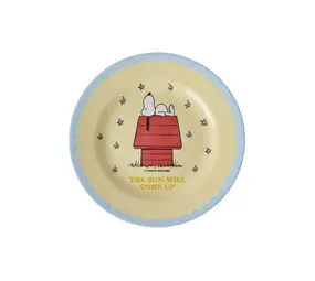 Rice Melamine Kinderbordje Cream Snoopy Print