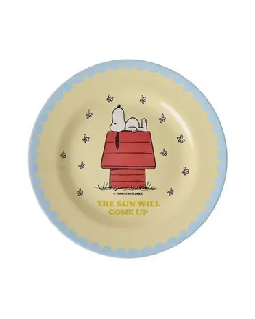 Rice Melamine Kinderbordje Cream Snoopy Print
