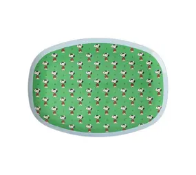 Rice Melamine Bord Ovaal Green Snoopy Print