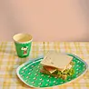Rice Melamine Bord Ovaal Green Snoopy Print