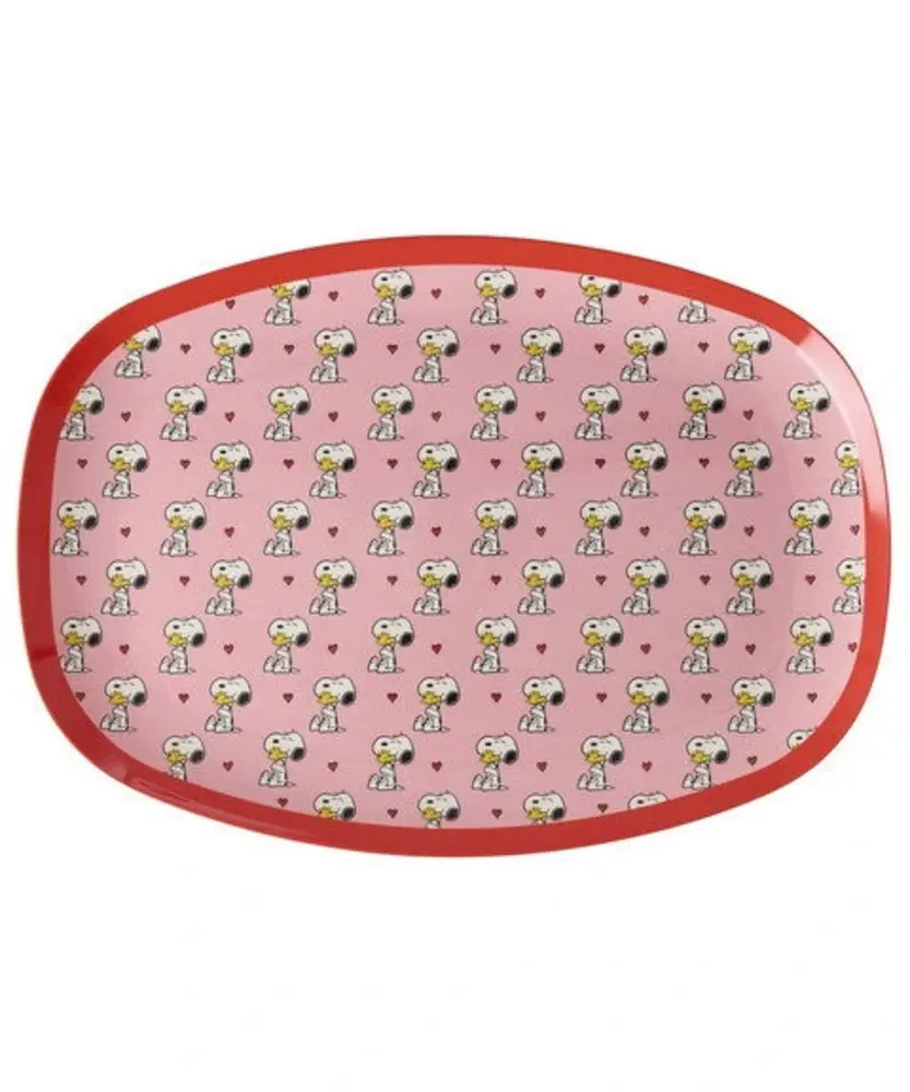 Rice Melamine Rechthoekig Bord - Pink Snoopy Rice Melamine Rechthoekig Bord - Pink Snoopy