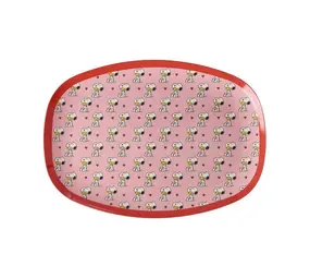 Rice Rechthoekig Bord - Pink Snoopy