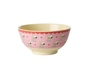 Rice Melamine Kommetje Medium Pink Snoopy Print