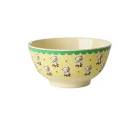 Rice Melamine Kommetje Medium Yellow Snoopy Print