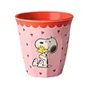 Rice Melamine Beker Medium Pink Snoopy Print