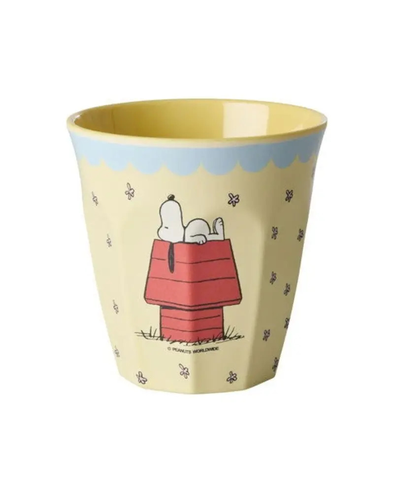 Rice Melamine Beker Medium Cream Snoopy Print
