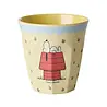 Rice Melamine Beker Medium Cream Snoopy Print