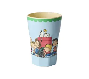 Rice Melamine Beker Tall Soft  Blue Snoopy Print