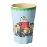 Rice Melamine Beker Tall Soft  Blue Snoopy Print