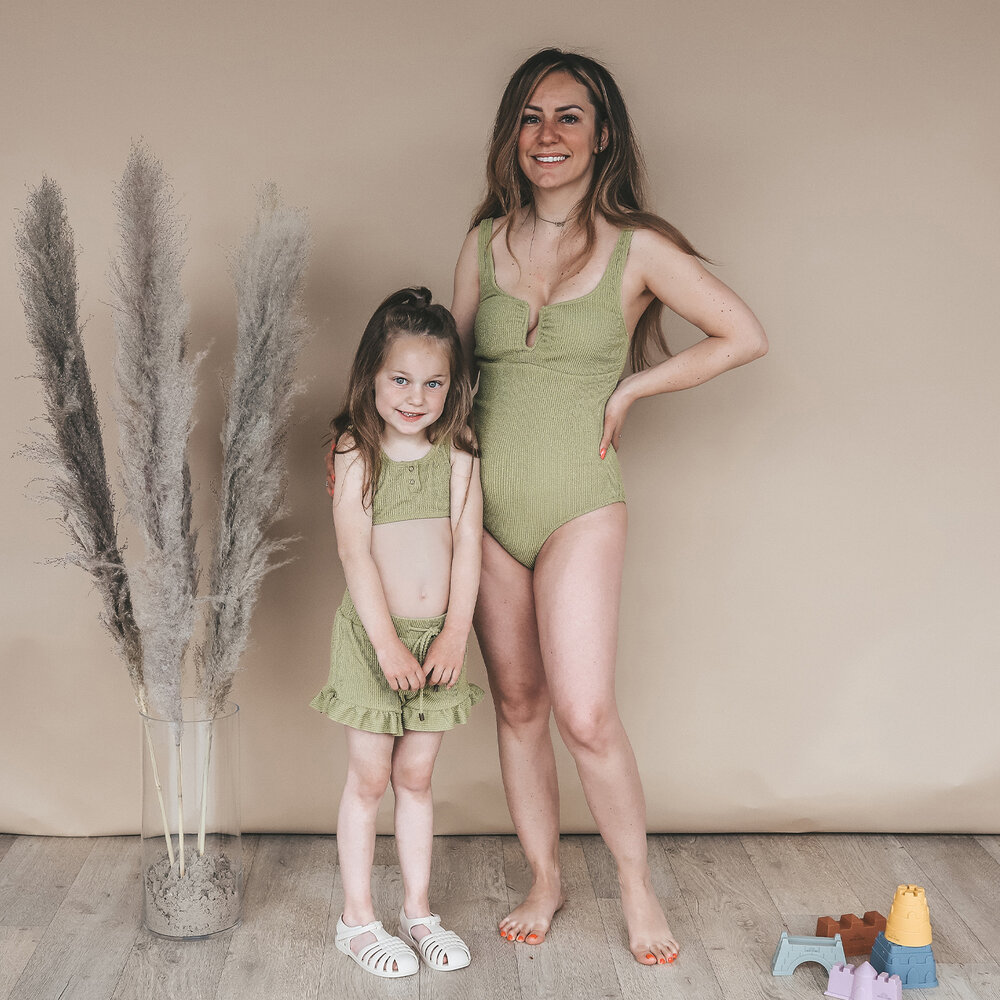 Salted Stories Badpak Dames Glitter Crinkle Iguana