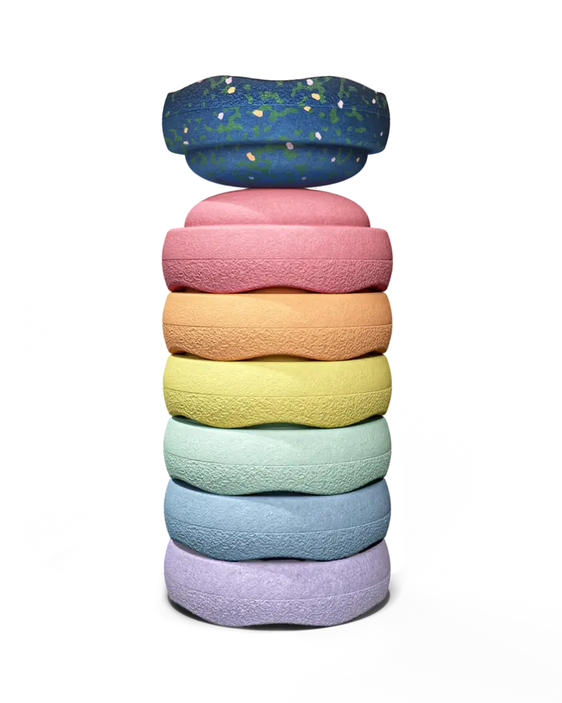 Stapelstein Water Lily Special Original Mini Rainbow Pastel