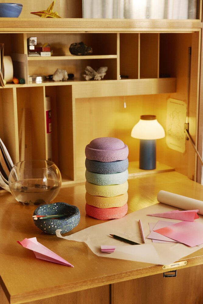 Stapelstein Water Lily Special Original Mini Rainbow Pastel