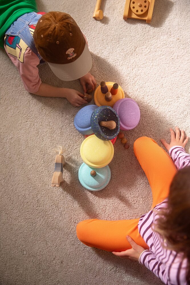 Stapelstein Water Lily Special Original Mini Rainbow Pastel