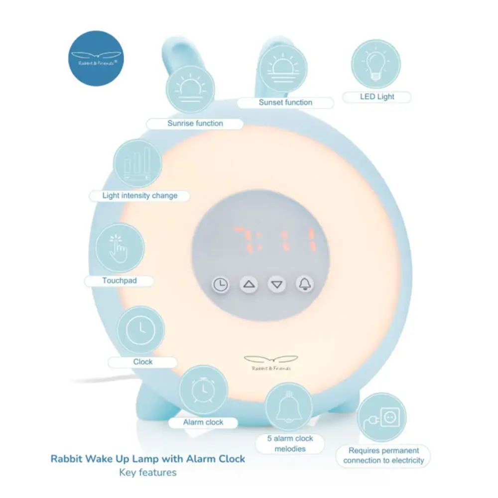Wekker Rabbit Wake Up Alarm Blue