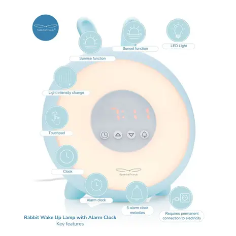 Wekker Rabbit Wake Up Alarm Blue