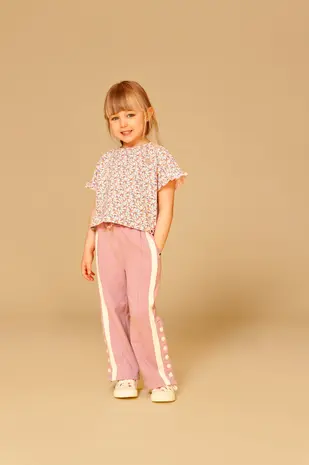 Stains & Stories Shirt Short Sleeve Flower Blush