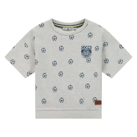 Stains & Stories Shirt Short Sleeve Light Grey Melange