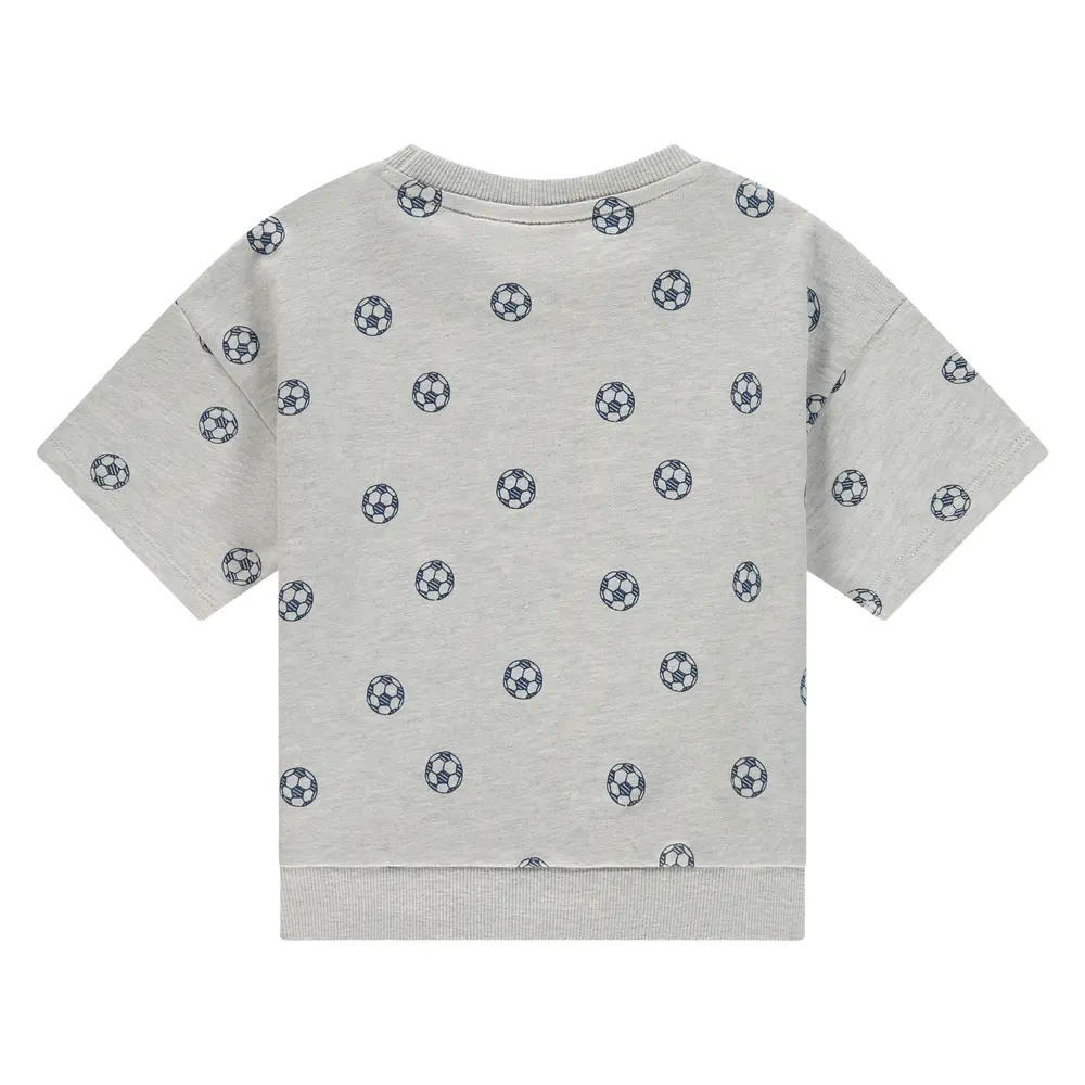 Stains & Stories Shirt Short Sleeve Light Grey Melange
