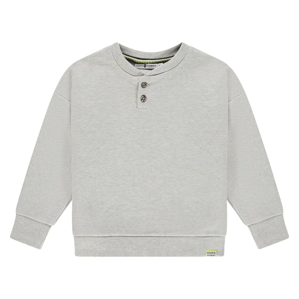 Stains & Stories Shirt Longsleeve Light Grey Melange