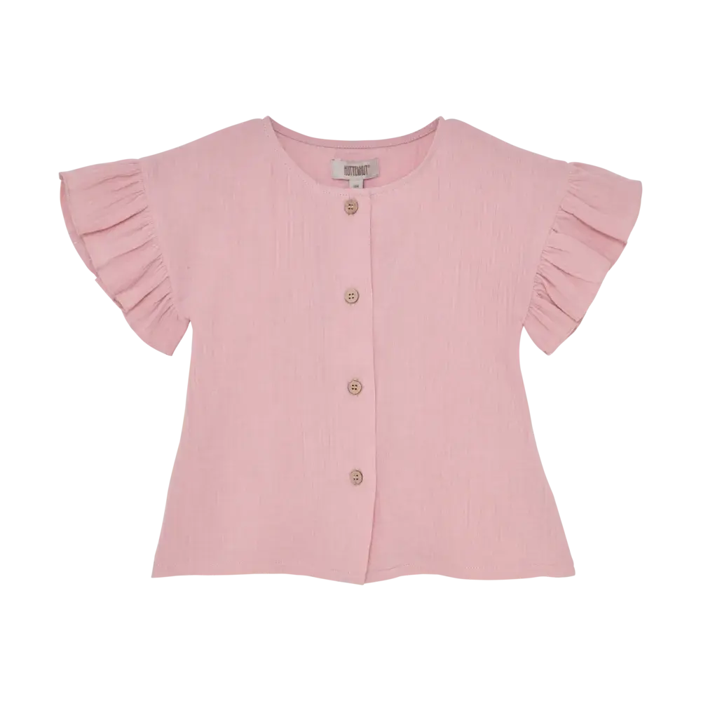HUTTEliHUT Blouse SS Muslin Pale Mauve