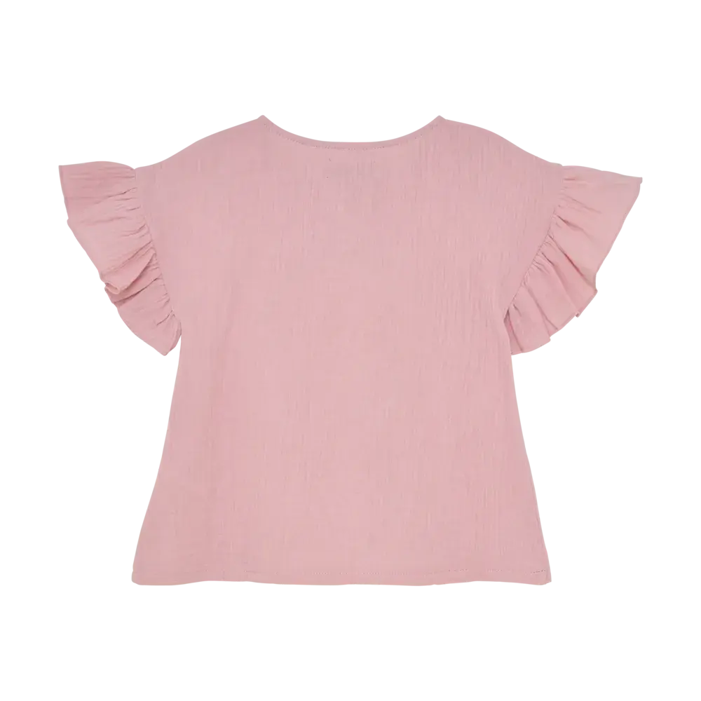 HUTTEliHUT Blouse SS Muslin Pale Mauve