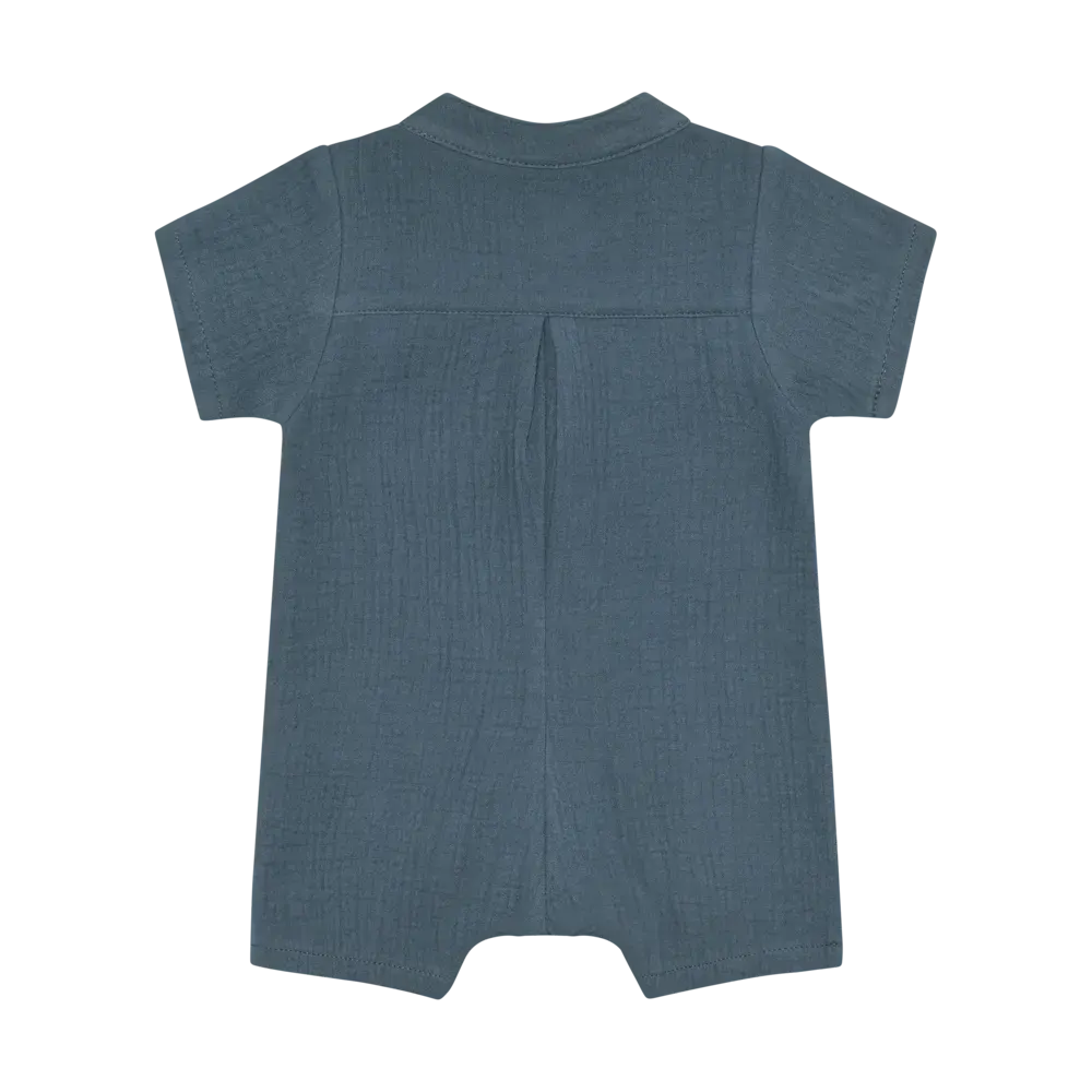 HUTTEliHUT Playsuit SS Muslin Bering Sea